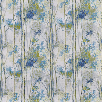 Silver, Birch Larkspur - Fabric Only